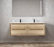 Bathroom with mirror and Byron Vanity 1500mm - Wood Grain Oak