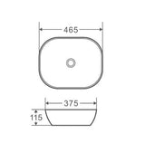 Chur Counter Top Basin White 465mm