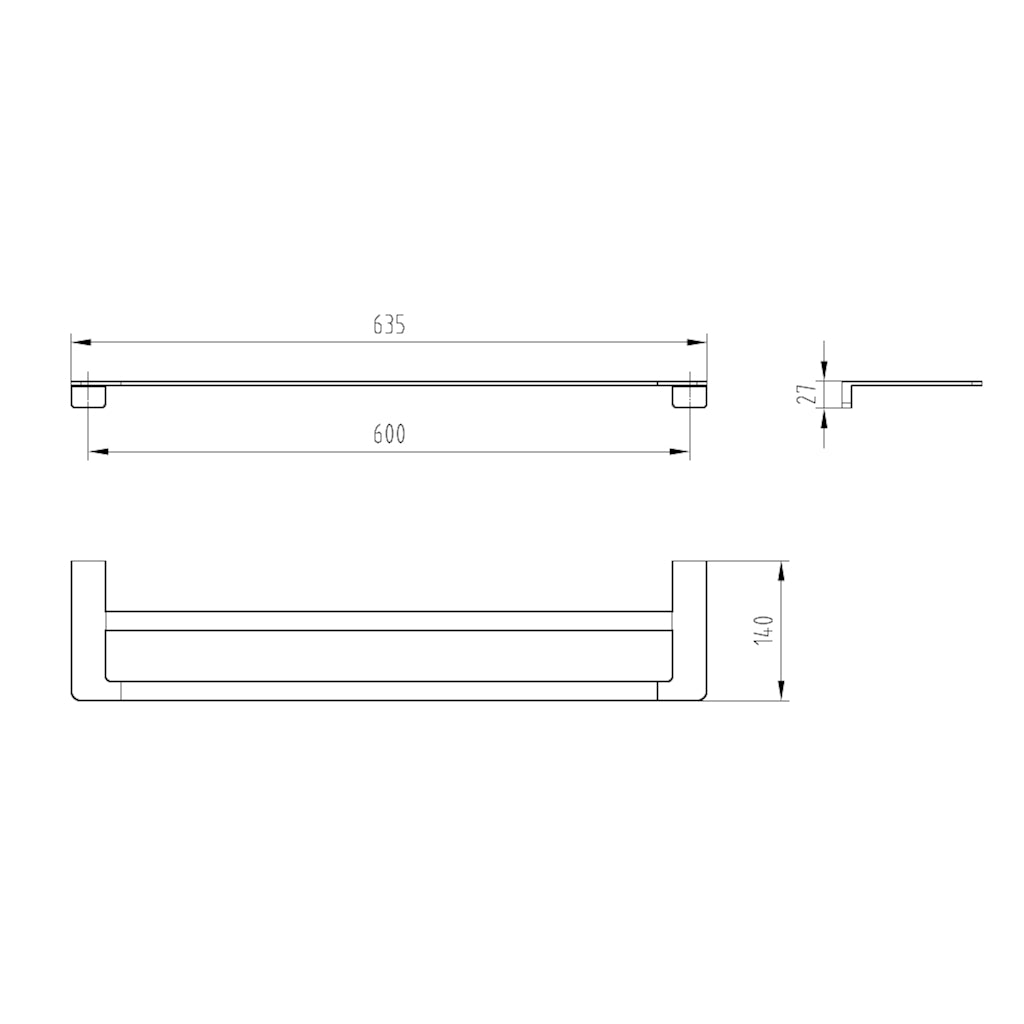 CAPRI Double Towel Rail (650mm)