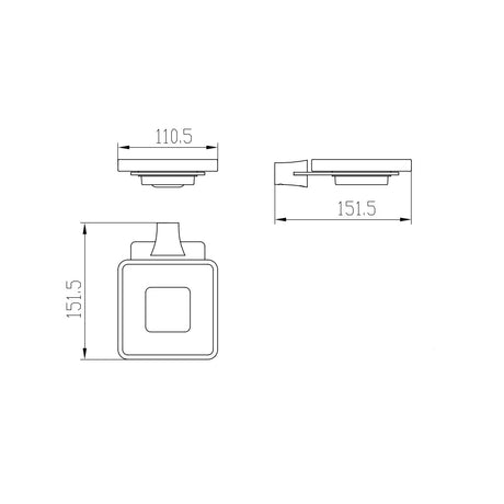 EVA Soap Holder (White & Chrome)