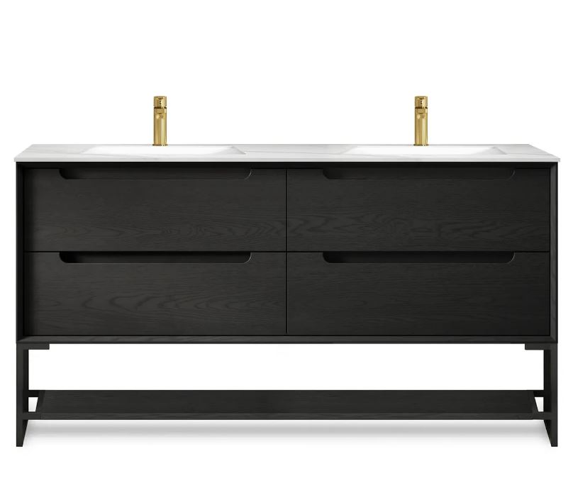 Free standing Byron Vanity 1500mm - Black Oak 
