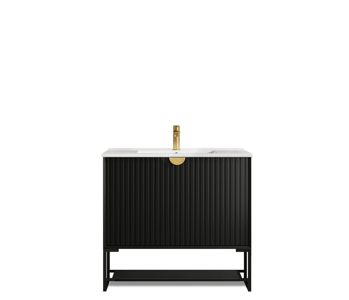 Free standing Marlo Vanity 900mm - Matte Black