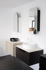 Sienna Rectangle Shaving Cabinet (Black) 800 x 400mm