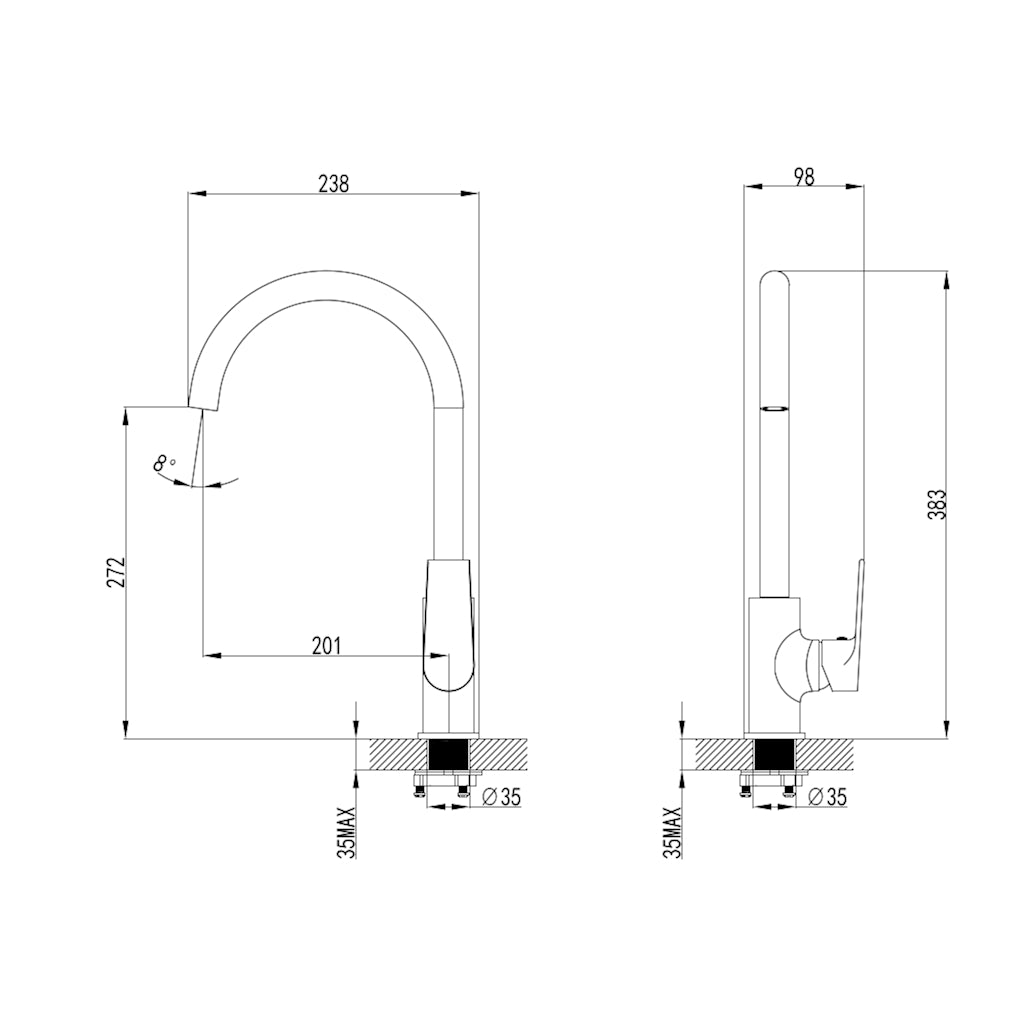 HALE Kitchen Mixer Black