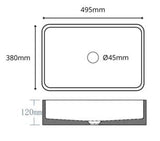 HARPER Rectangle Concrete Basin - Concrete