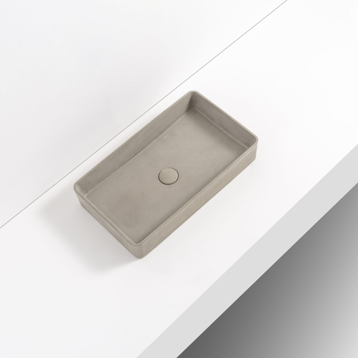 HARPER Long Rectangle Concrete Basin - Concrete