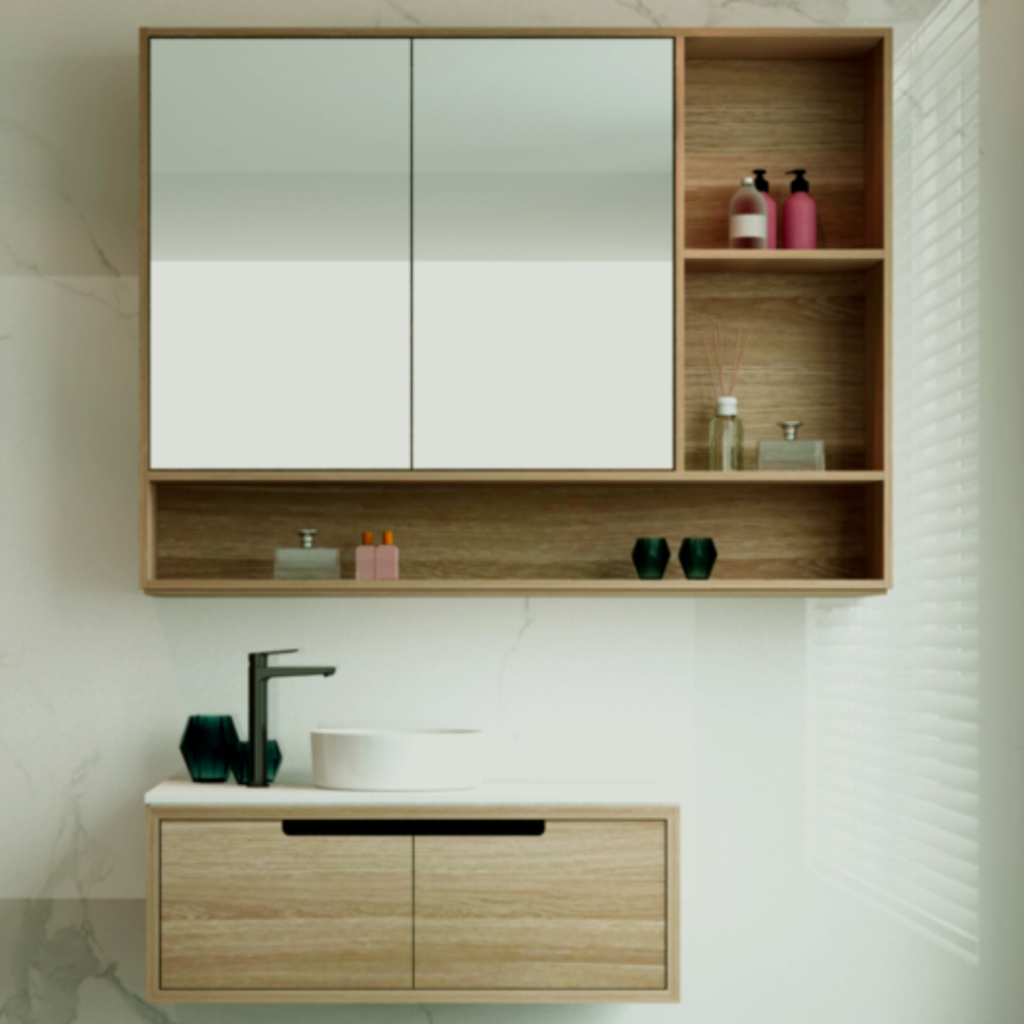 Kaia Wall Hung Vanity 750mm - Light Oak