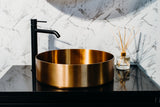 Zen Stainless Steel Counter Top Basin Round - 400mm Copper