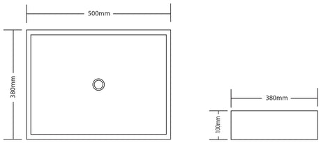 Zen Stainless Steel Counter Top Basin Rectangle - Gunmetal