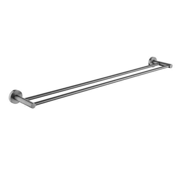 Pentro Double Towel Rail (800mm) gun metal grey
