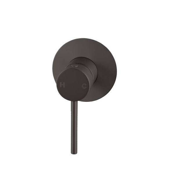 Pentro Shower Mixer with Thin Plate (65mm) gun metal grey