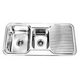 Paco 1 & 3/4 Bowl Kitchen Sink with Drainer 1080mm