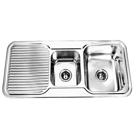 Paco 1 & 3/4 Bowl Kitchen Sink with Drainer 1080mm