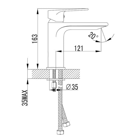 HALE Basin Tall Mixer Chrome