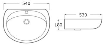 Wall Hung Basin - Ellipse