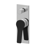 DORA Shower/Wall Diverter Mixer - Chrome & Black