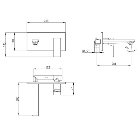 DOLPHIN Basin/Bath Mixer Chrome