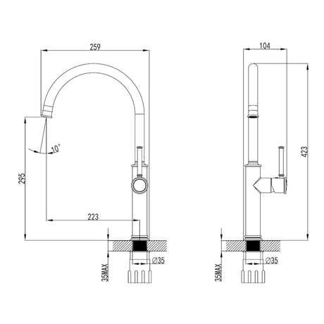 Tayla Sink Mixer Chrome