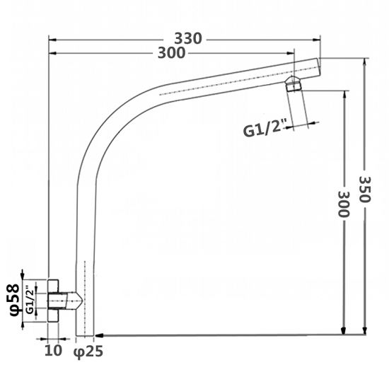 Pentro Wall Shower Arm