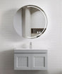Bathroom with mirror and wall hung Hampton MKII Vanity 750mm - Light Grey