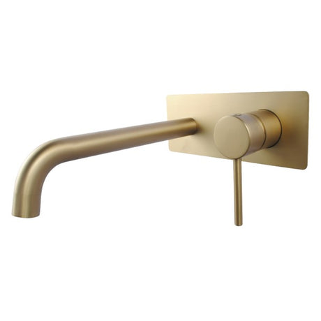 Pentro Wall Mixer With Round Spout brushed gold