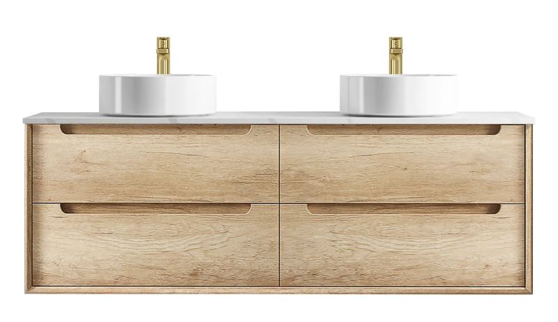 Wall hung Byron Vanity 1500mm - Wood Grain Oak